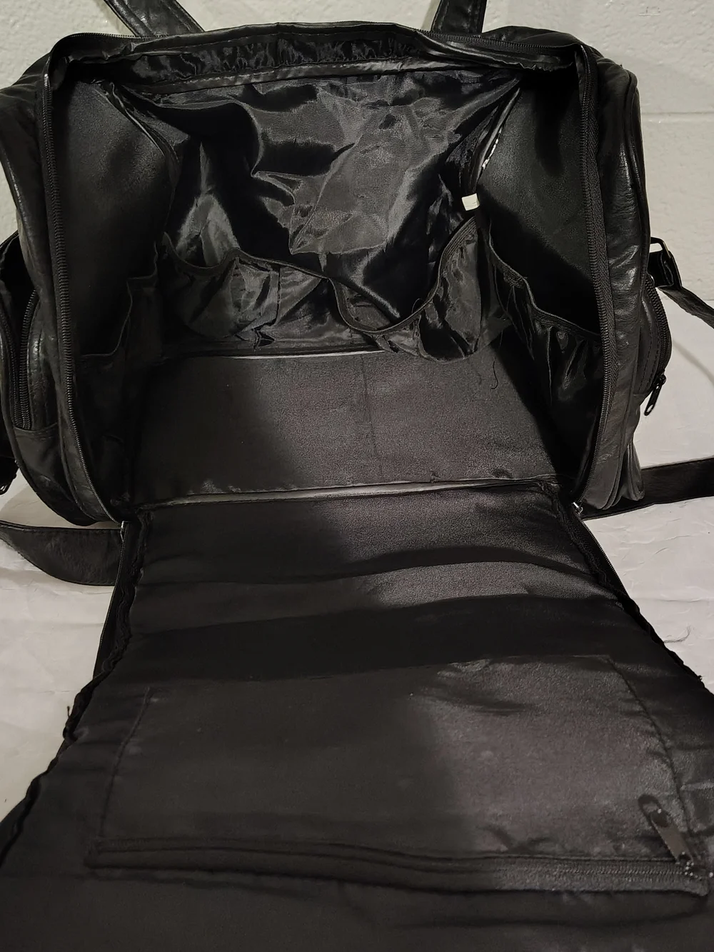 NWTF Sponsor Black Leather Travel Duffel Bag